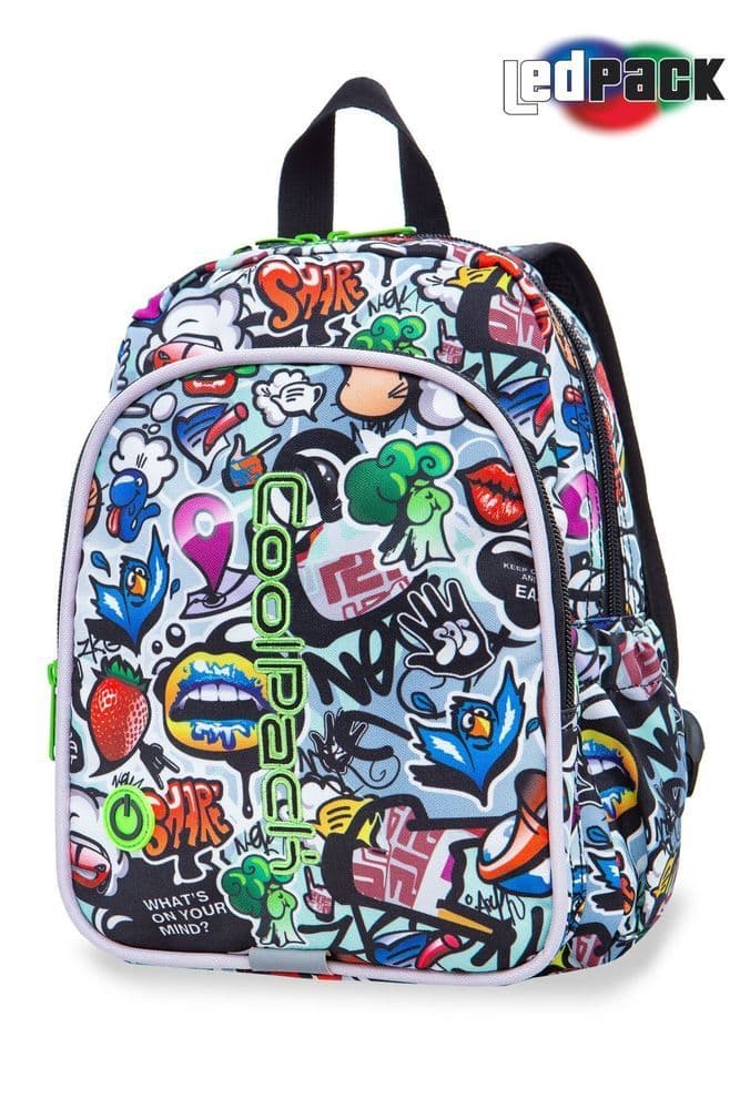 Светеща раница за детска градина COOLPACK LED Graffiti Bobby Светеща раница за детска градина COOLPACK LED Graffiti Bobby